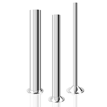 Imagem de 3 tamanhos de tubos de enchimento de salsicha e funis de salsicha para encher salsichas LEM