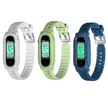 Imagem de Suitable for Xiaomi Mi Band 7/6/5/4/3 breathable replacement band,NFC smart bracelet strap wristband bracelet for women men children sports strap.(Pacote de 3） (Colorido)