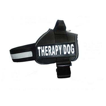 Imagem de Jaqueta de trabalho com arnês terapêutico para cães, a compra vem com 2 adesivos removíveis refletivos terapêuticos para cães. Meça o cão antes de fazer o pedido.