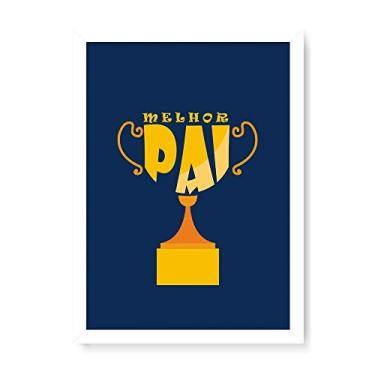 Imagem de Arte Maníacos Quadro Decorativo Pai Troféu - 23x16,25cm (Moldura em laca branca)