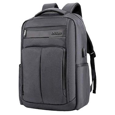 Imagem de Mochila durável para laptop de negócios, bolsa de viagem de moda masculina/feminina à prova d'água Bolsa escolar com porta de carregamento USB, grande mochila escolar ao ar livre