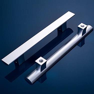 Imagem de Maçaneta da porta de vidro para banheiro moderno Maçaneta da porta deslizante do banheiro, puxador e puxador, maçaneta cromada da porta do chuveiro 210mm 280mm 335mm 400mm, distância do furo 280mm