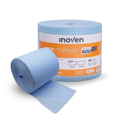 Imagem de Pano Multiuso Bobina Perfex Rolo de Limpeza 20cmX240m - INOVEN - 600 Unidades - Azul