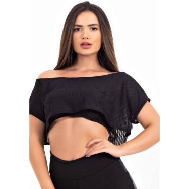 Imagem de Blusa Feminina e Cropped Preto Tomara que Caia | REF: LX284