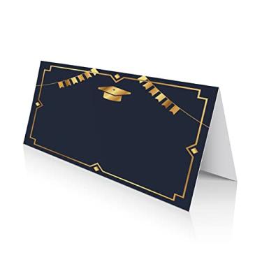 Imagem de Decorações de festa de formatura 2022, etiquetas de alimentos do ensino médio, cartões de acompanhantes universitários, decorações de mesa, conjunto de cartões de barraca com etiqueta de placa