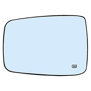 Imagem de Vidro retrovisor aquecido do lado do motorista para Dodge Ram 2009-2018 1500 2500 - vidro espelhado convexo aquecido com suporte traseiro, substitui 68079363AA, 68050299AA