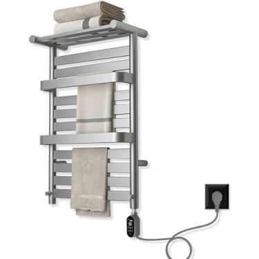 Imagem de Toalheiro radiador, toalheiro elétrico 380W, toalheiro radiador com LED e APP, toalheiro elétrico com temporizador e termostato aquecedor de fibra de carbono