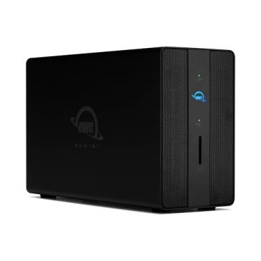 Imagem de Solução de armazenamento externo OWC Gemini Thunderbolt (USB-C) de 40,0 TB e HDD RAID de unidade dupla, unidade externa com 2 portas Thunderbolt (USB-C), 2 portas USB 3.2 geração 2, porta Ethernet de