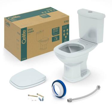 Imagem de Bacia Com Caixa Acoplada E Instalação Celite Fit Plus Branco 1667230010300