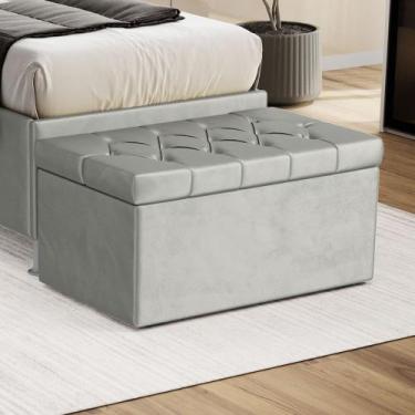 Imagem de Calçadeira Sagitarius 90 / N-023 Veludo Cinza Claro  - ARADECOR, Cinza