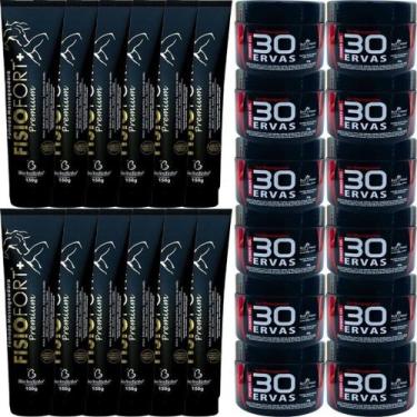 Imagem de Revenda Atacado 12 Gel 30 Ervas Power 300g + 12 Pomada Massageadora Fi