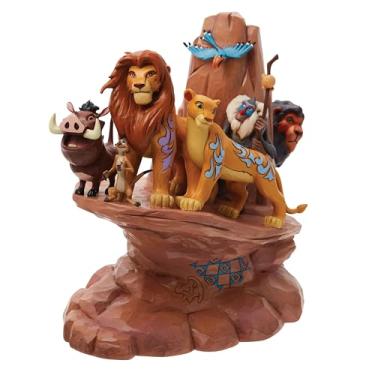 Imagem de Enesco Coleção Disney Traditions de Jim Shore, o Rei Leão esculpido em pedra Orgulho Rock estatueta - Resina feita à mão, estatuetas colecionáveis da Disney, estátuas decorativas para decoração de