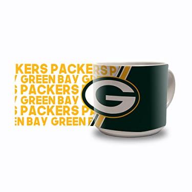Imagem de Rico Industries NFL Football Green Bay Packers Caneca de café de cerâmica metrô de 400 ml, caneca de cerâmica colorida para fãs da NFL