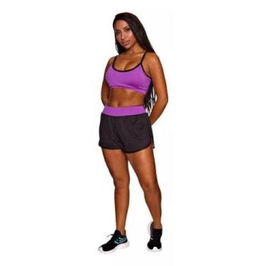 Imagem de Conjunto Fitness Feminino Shorts Duplo + Top Reforçado - Bella fitness