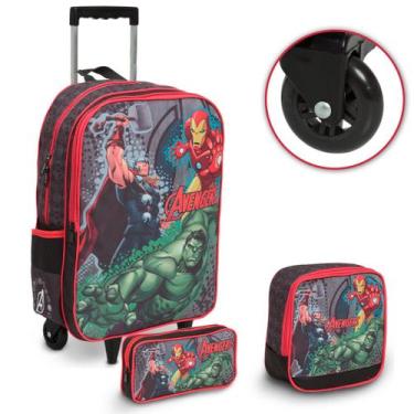 Imagem de Kit Mochila Escolar Menino Vingadores Filme 3 Itens Toys 2u