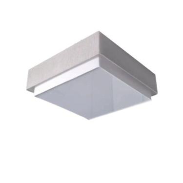 Imagem de Plafon Quadrado Vivare Md-3091 Cúpula em Tecido 50x50cm - Bivolt, Rust