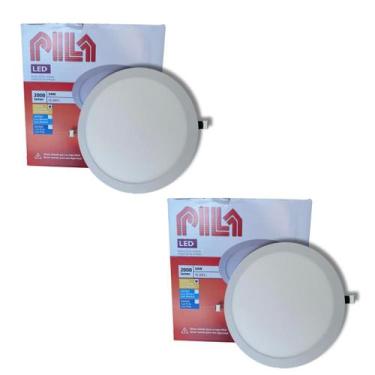 Imagem de 2 Luminárias Painel Led Embutir Philips Pila 24w 3000k 295mm