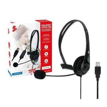 Imagem de Headset Usb Office Profissional p/ Celular PC Notebook 5+