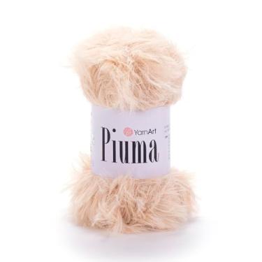 Imagem de YarnArt Piuma Fio de tricô de poliéster macio para cílios – adequado para agulhas de crochê e tricô, ideal para projetos amigurumi, pelúcia e decorativos, textura durável e brilhante (4419)