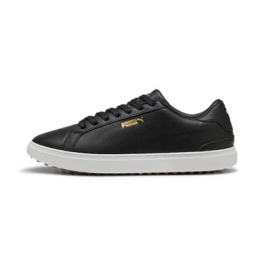 Imagem de PUMA Tênis de golfe masculino clássico G, Preto/branco, 38