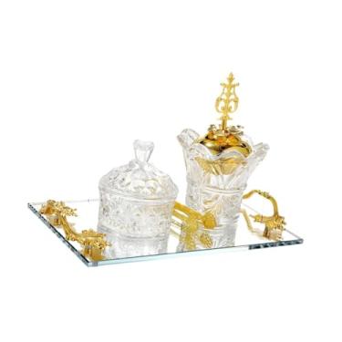 Imagem de IEUDNS Queimador de incenso árabe oriente médio decoração de escritório em casa design retro presente de inauguração ornamento de mesa para férias quarto