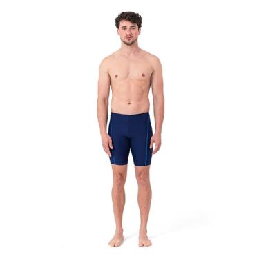 Imagem de Bermuda para Natação Xtra Life Com Pespontado, Hammerhead, Masculina, Marinho/Azul Flúor, XGG
