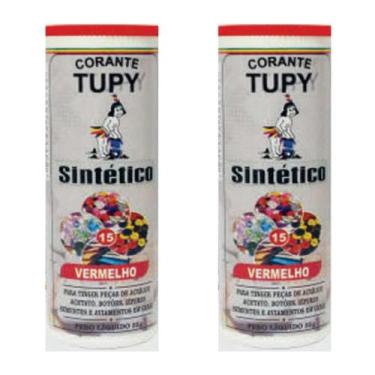 Imagem de Corante Tupy Sintético P/ Tingir Botões , Zíper  2 Unidades, Vermelho