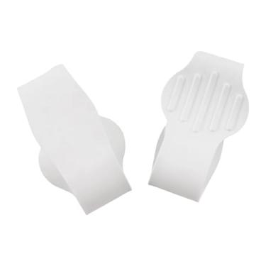 Imagem de menolana 2 peças Silicone Lace Tampa de futebol Exercício reutilizável ao ar livre para mulheres e homens Universal On Slip Shoe Lace Cover, Branco