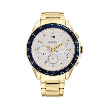 Imagem de Tommy Hilfiger Relógios masculinos de quartzo de aço inoxidável, Prateado, branco, Relógio de quartzo