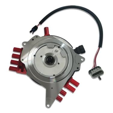 Imagem de Aflle Racing Distribuidor de ignição com tampa vermelha e rotor para Chevy Corvette Camaro Pontiac Firebird 5.7L V8 1992-1994(OE: 10457702, 1103947)