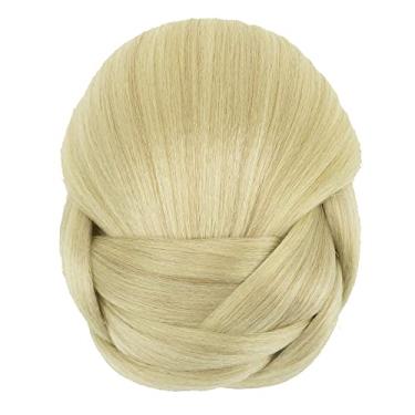 Imagem de IMISSU Cobertura de cabelo trançado chignon dançarina rosquinha pedaços de cabelo scrunchies coque de cabelo peruca grampos updo (M1 Loira Suja)