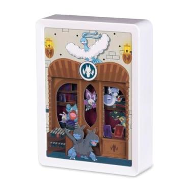 Imagem de Pokémon Center: Caixa de luz de papel com detalhes em casa Pokémon tipo dragão