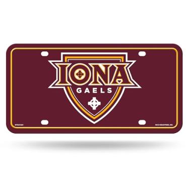 Imagem de Rico Industries NCAA Iona Gaels Metal Auto Tag 15.2 cm x 30.5 cm - Ótimo para caminhão/carro/SUV