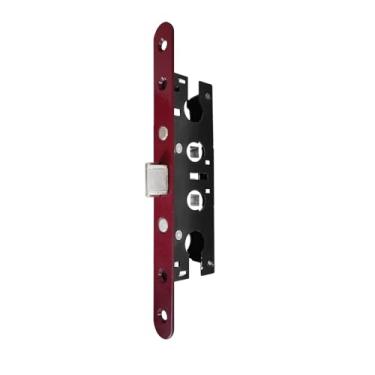Imagem de Storm Door 2 Piont Mortise Lock Body Substituição Apto para Conjunto de Maçaneta de Porta Pella Storm Parte Vermelha