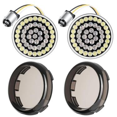 Imagem de PBYMT 1157 Luzes de seta de LED frontais compatíveis com Harley Davidson Dyna Softail Sportster Touring Street Glide Road Glide Road King Iron 883 1986-2024