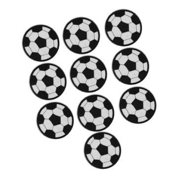 Imagem de 10pcs Bola de Futebol Preto e Branco, Remendos Decorativos de Bordados de Backpack de Mochila de Mochila de Futebol de Em Ecusson Thermocollant Mario Strijk Embleem Voetbal Football