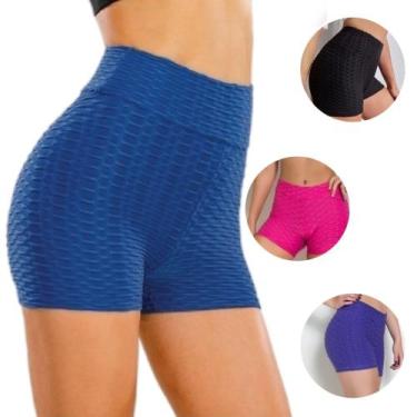 Imagem de Kit 3 Shorts Bolha Sexy Fitness Tecido Grosso Levanta Bumbum - Wild, B