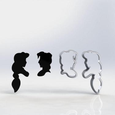 Imagem de Cortador Aladin (aladdin) Silhuetas Aladin e Princesa Tamanho 5cm