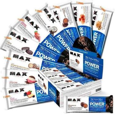 Imagem de Power Protein Bar Barra Proteína Sabores Sortidos 9 Unidades 90g - Max Titanium-Unissex