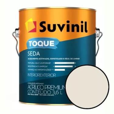 Imagem de Tinta Para Parede 3,6l Toque Seda Acetinado Suvinil - Algodão Egípcio 