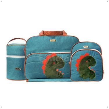 Imagem de Kit Bolsa Maternidade porta mamadeira térmico trocador Mave - Mave Bab