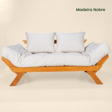 Imagem de Sofá Japão Futon Acquablock Madeira Nobre Natural - R9 Design Futon, P