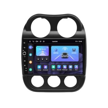 Imagem de Joying Rádio veicular Android 13 para Jeep Compass 2009-2017 com Carplay sem fio e Android Auto, tela sensível ao toque IPS de 10,1 polegadas estéreo de 4 GB + 64 GB com navegação GPS, link espelhado