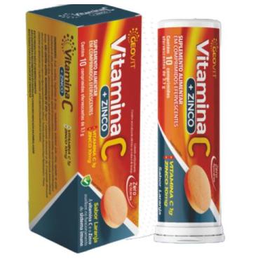 Imagem de Suplemento Alimentar Geovit Vitamina C & Zn 10 Cpr - A2F