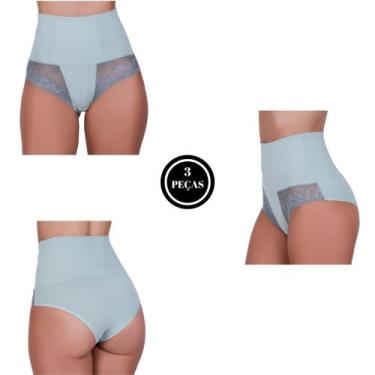 Imagem de Kit 3 Calcinha Cinta Modeladora Compressão Cós Alto -c13 KIT 3 FERNAND