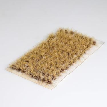 Imagem de 104 peças de diorama de 8 mm de altura - flores - grama modelo aglomerado de grama base de terra marrom estático - grama para modelo-trem-cenário, terreno de jogos de guerra, dioramas e artesanato DIY