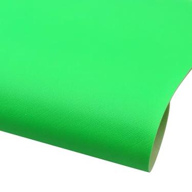 Imagem de David accessories Folhas de couro sintético de cor sólida artesanato em tecido 1 peça 11" x 55" (30 x 140 cm) para fazer brincos DIY laços (verde)