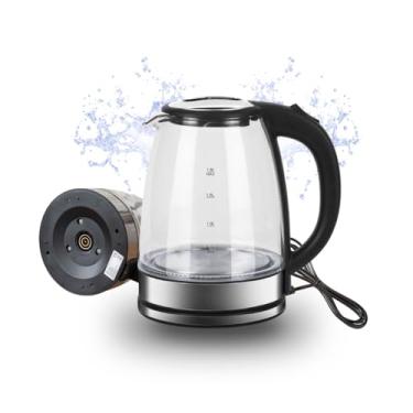 Imagem de Chaleira Eletrica de Vidro 110v Potência 1200W Capacidade 1,8L Desligamento Automático Efeito de Luz Interno - Qualidade Premium Ezc® (110v)