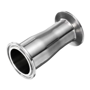 Imagem de PATIKIL Encaixe redutor de encaixe sanitário, aço inoxidável 304 tubo de 1-1/5.1 cm OD x 1-1/10.2 cm tubo OD 3.8 cm braçadeira sanitária tripla 50,5 mm flange de virola, prata