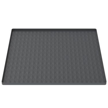 Imagem de Tapete de silicone para mini geladeira com borda elevada, tapete embaixo da geladeira, bandeja coletora de minigeladeira, tapete de geladeira, para máquinas de lavar, secadora, mini geladeira, armário